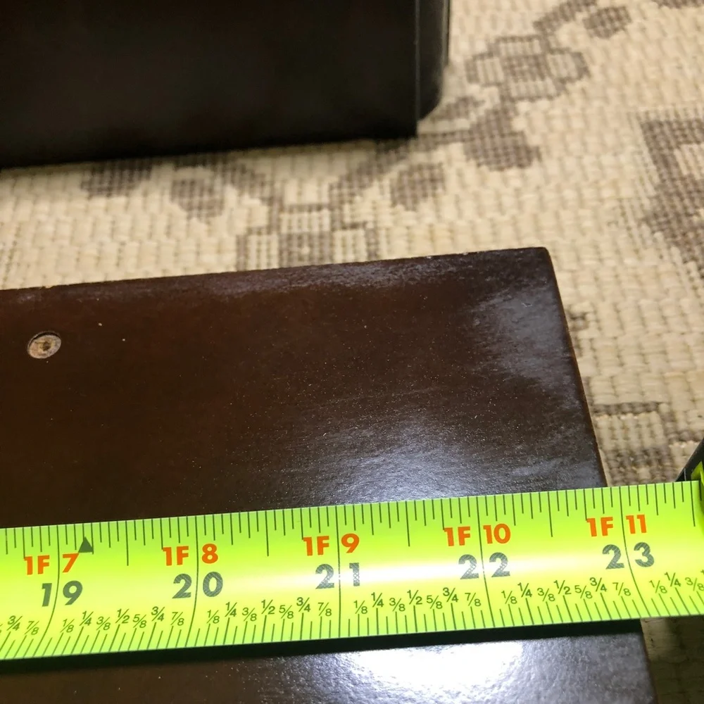 Set of 2 Wood Mahogany Floating Shelves